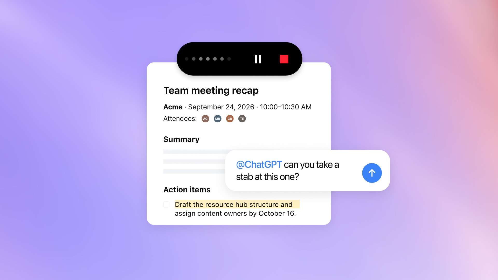 ChatGPT Meetings preview 1