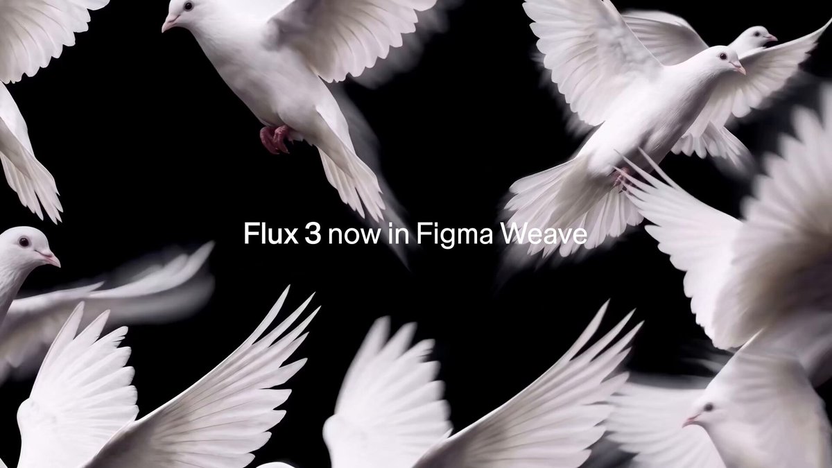 Figma Weave demo of FLUX 3 video generation with doves