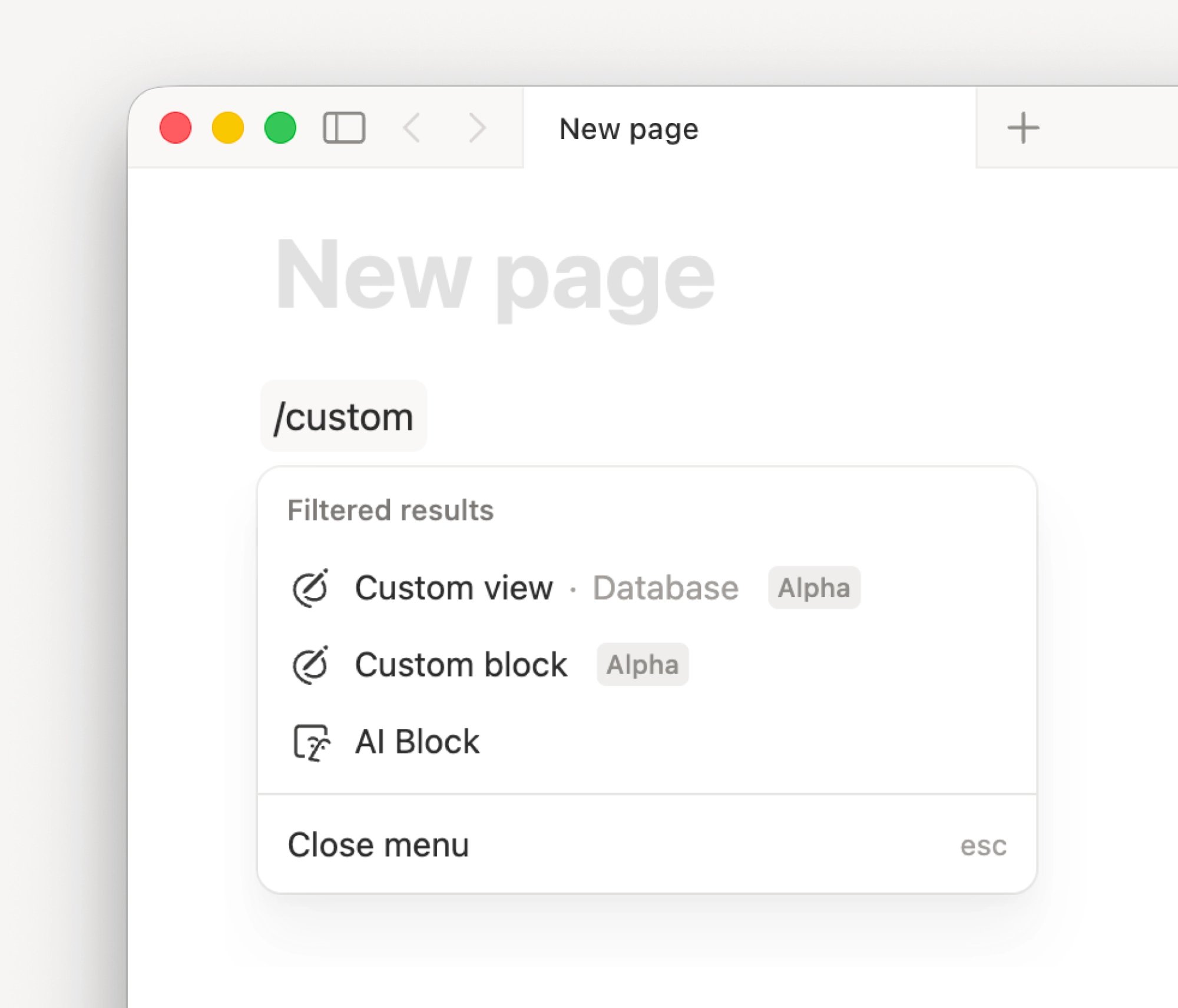 Notion custom blocks alpha announcement from Stephen Wu
