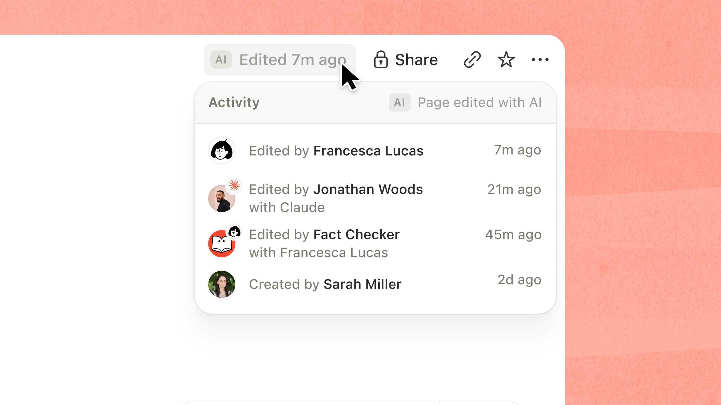 Notion Last edited by showing an agent