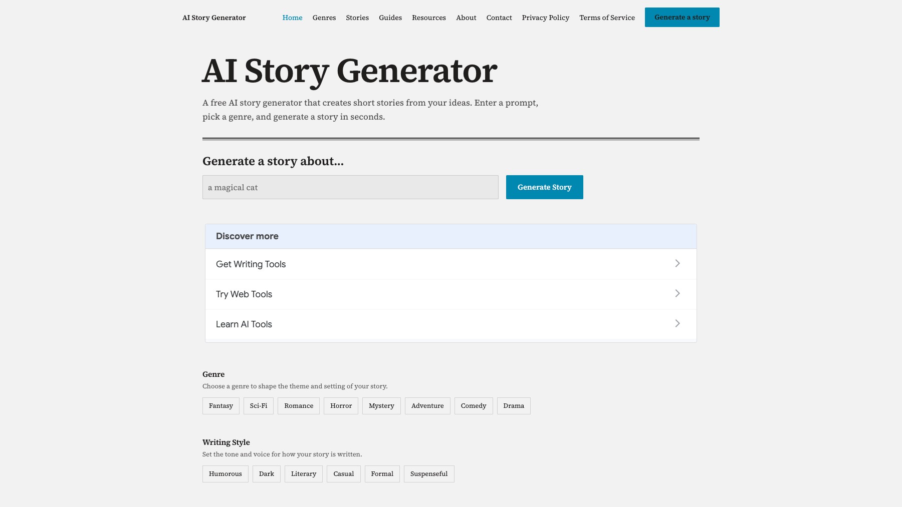 AI Story Generator preview 2
