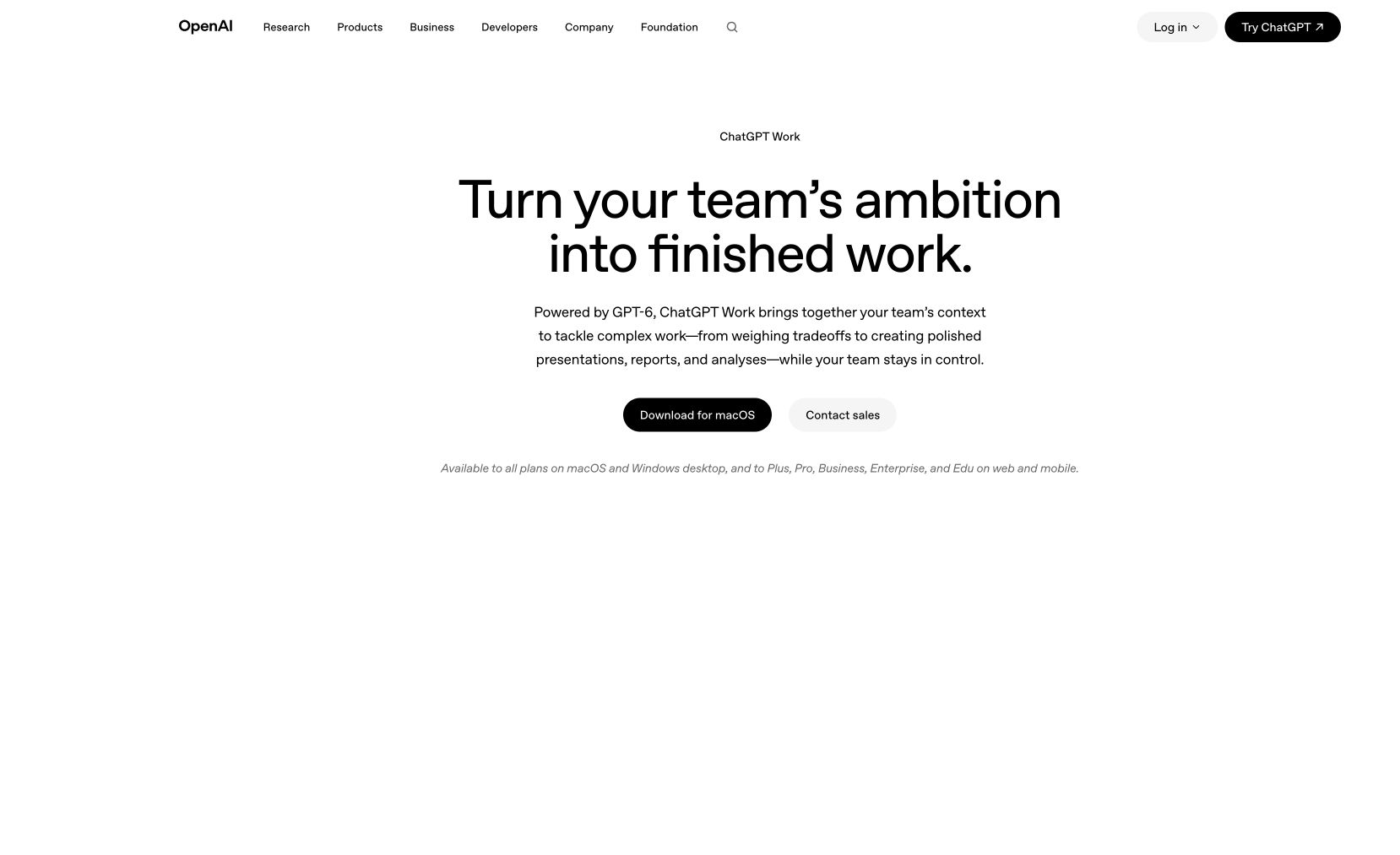ChatGPT Work preview 2
