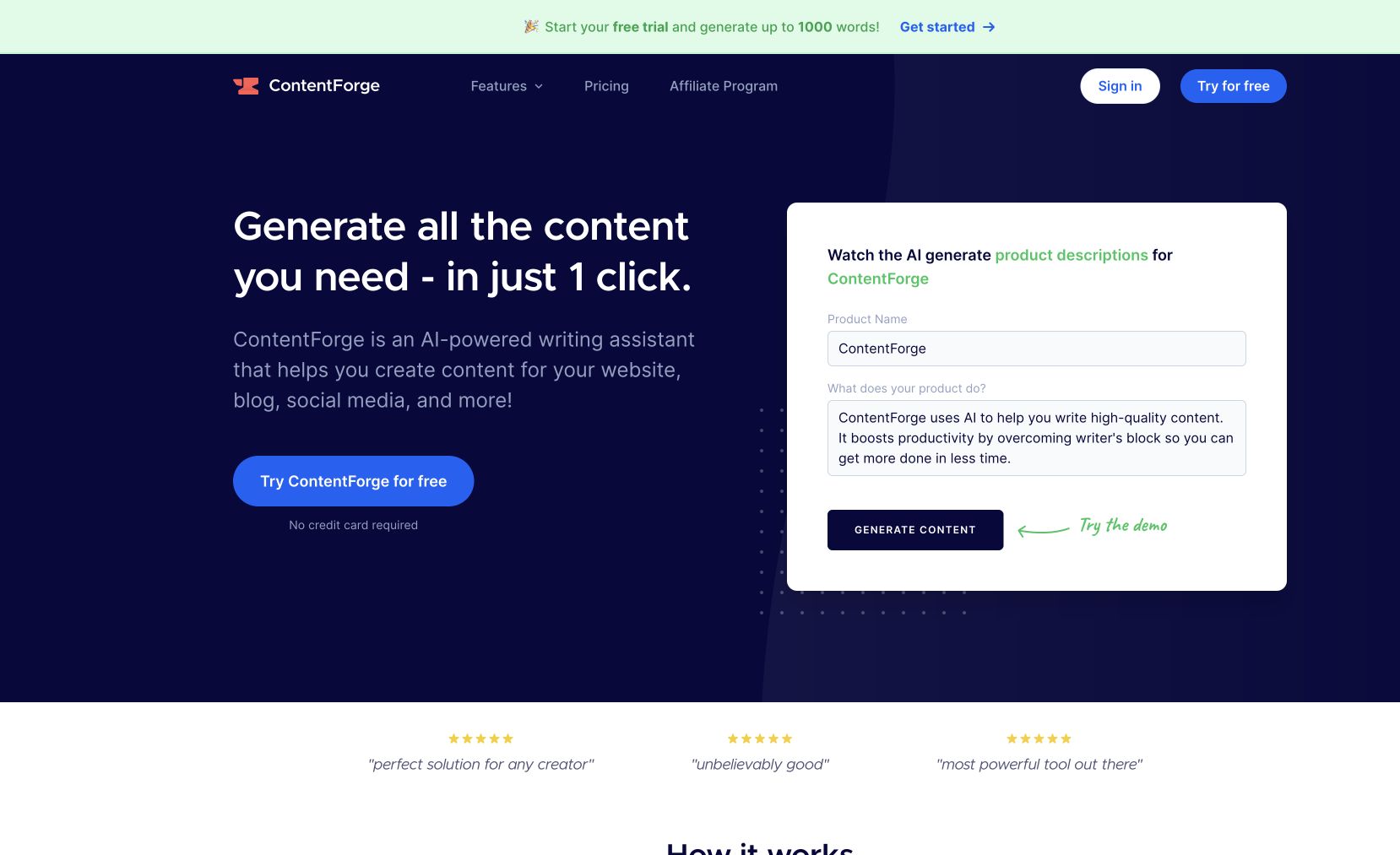 ContentForge preview 2