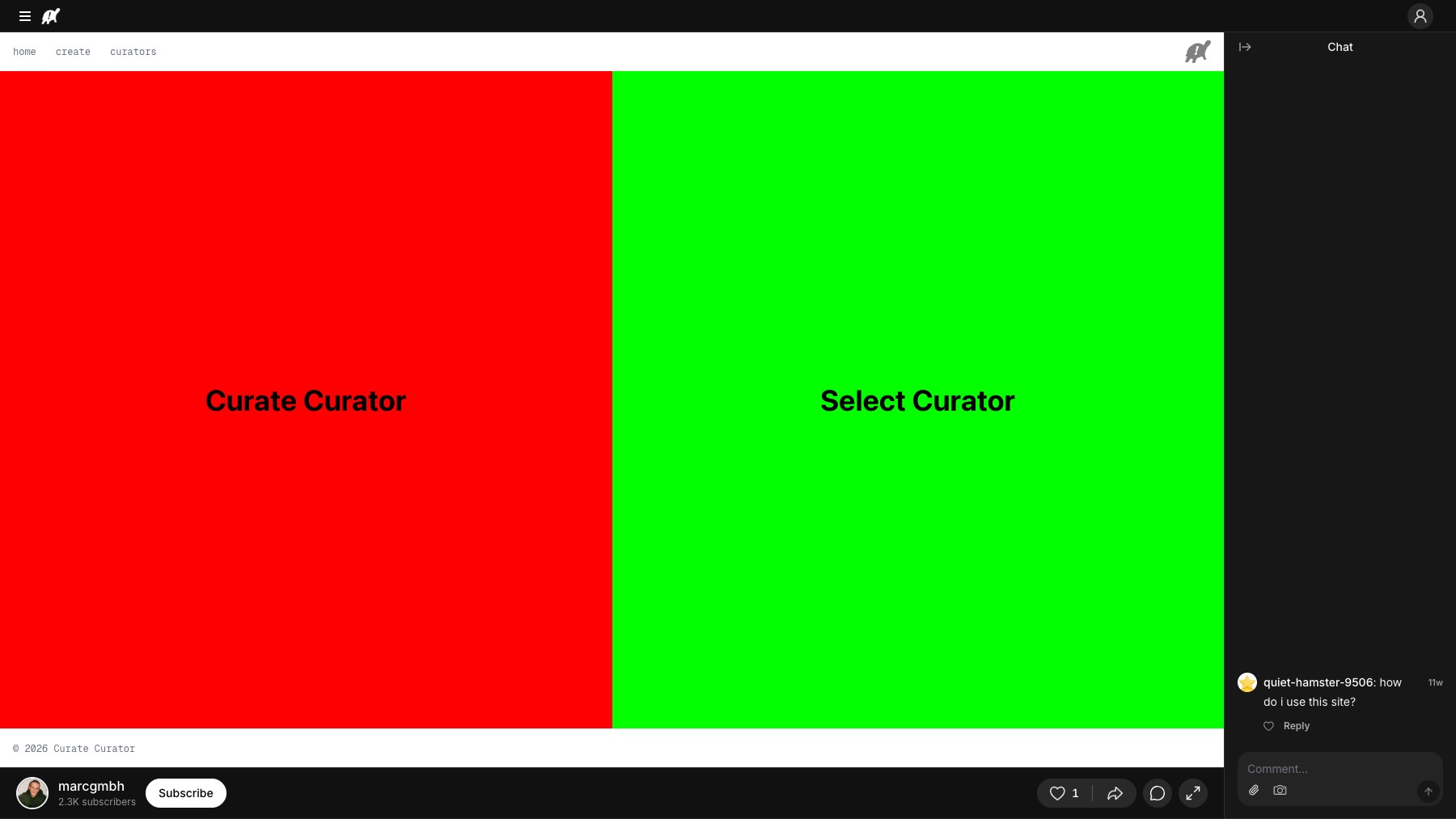 Curate Curator preview 2