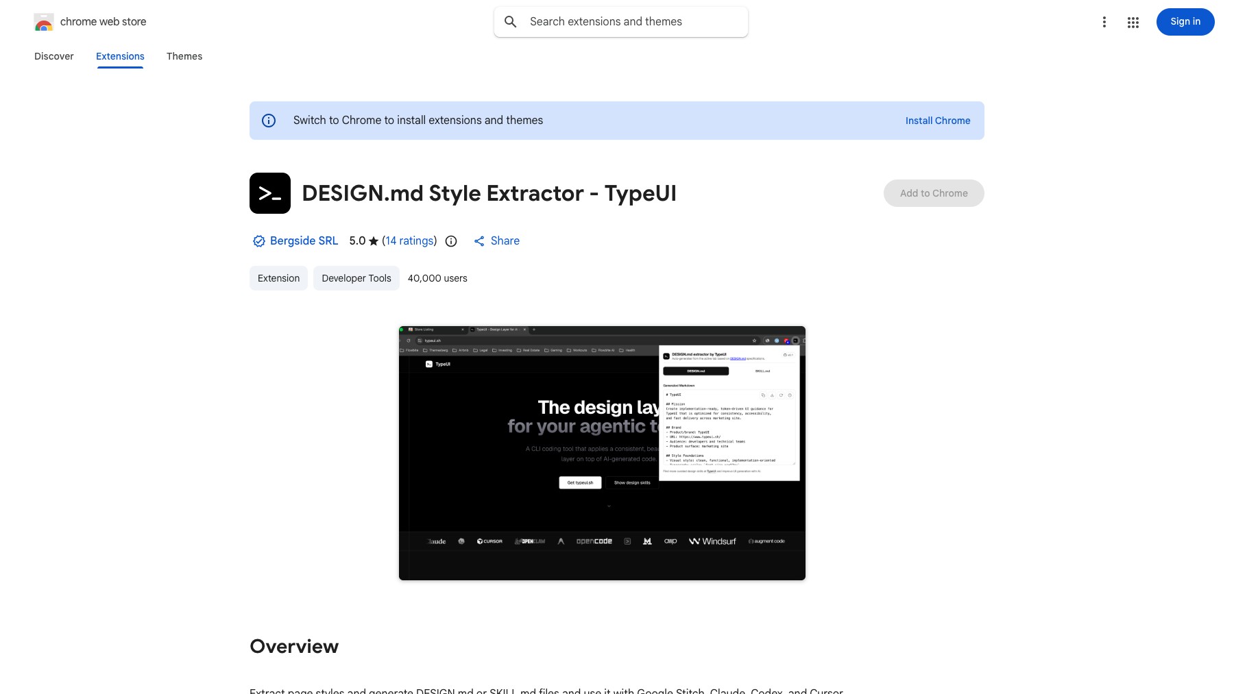 DESIGN.md Style Extractor preview 2