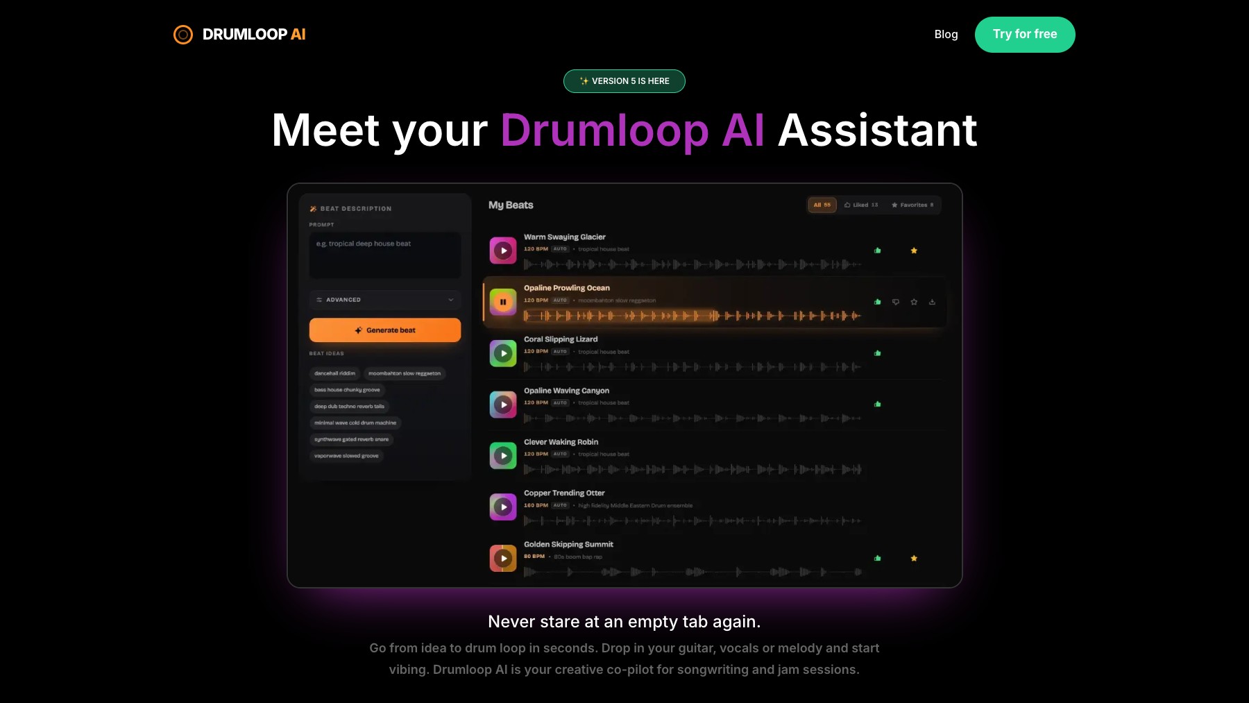 DrumLoop AI preview 2