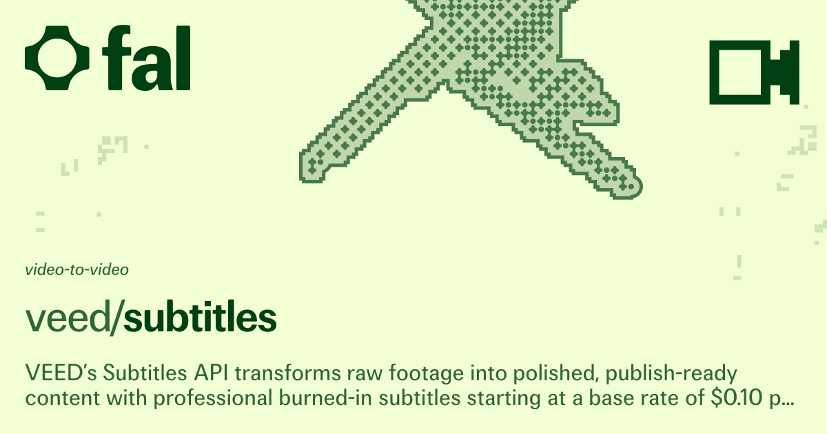 VEED Subtitles API preview 2