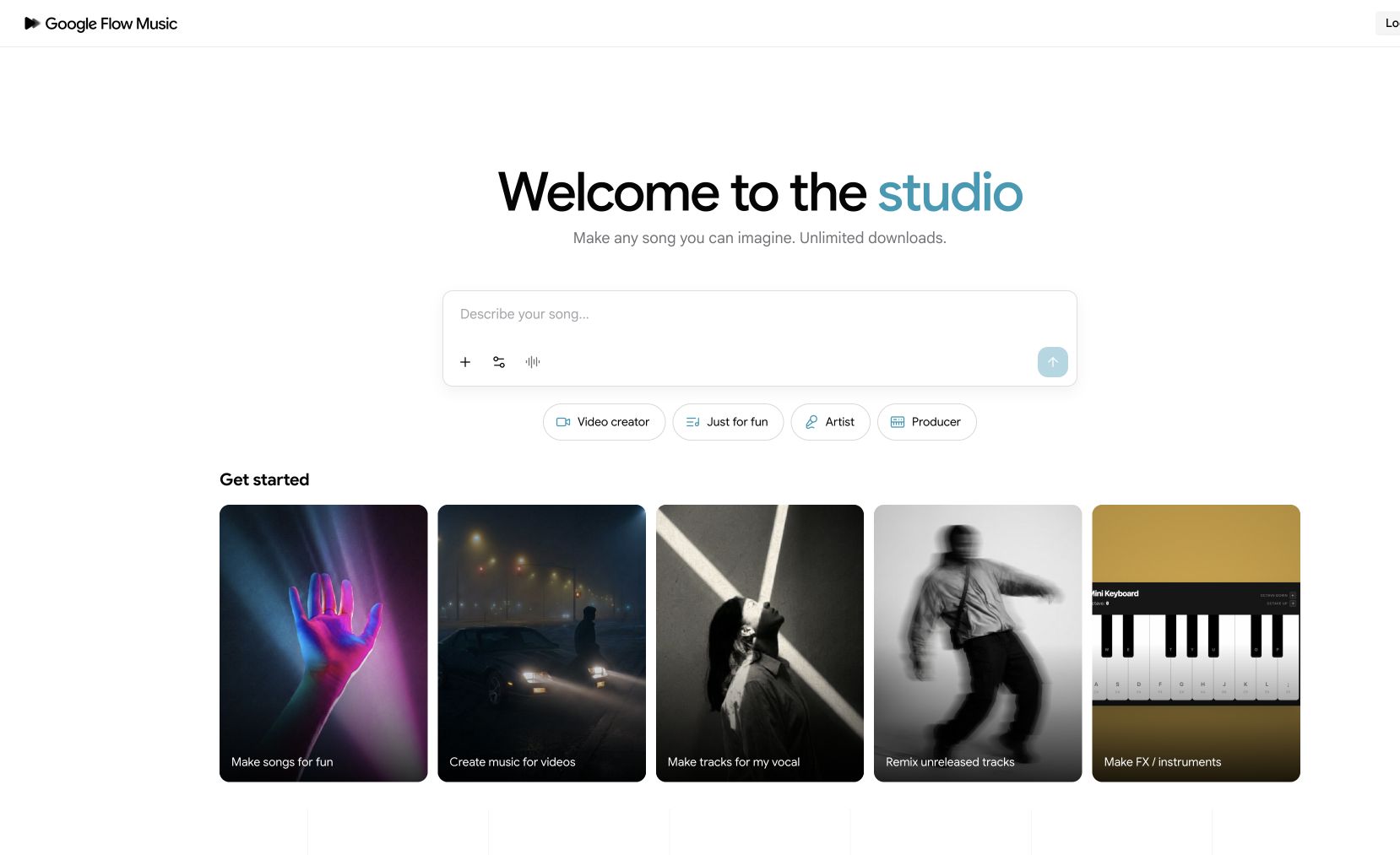 Google Flow Music preview 2