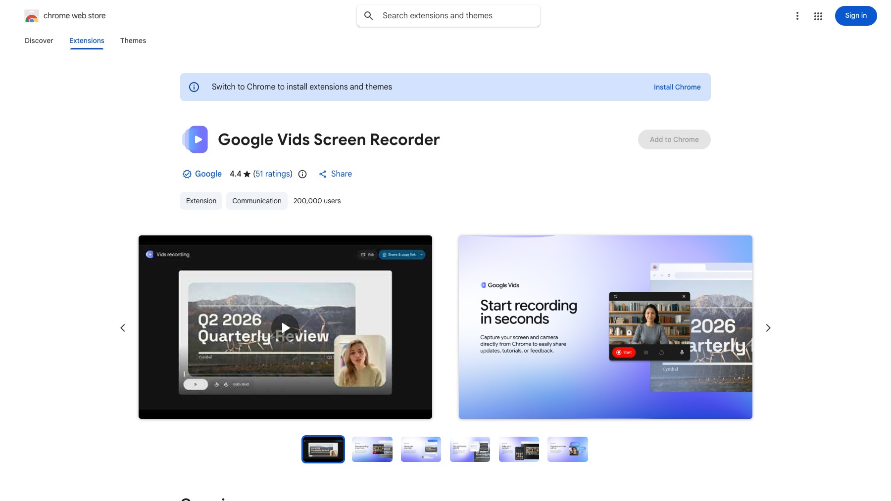 Google Vids Screen Recorder preview 2