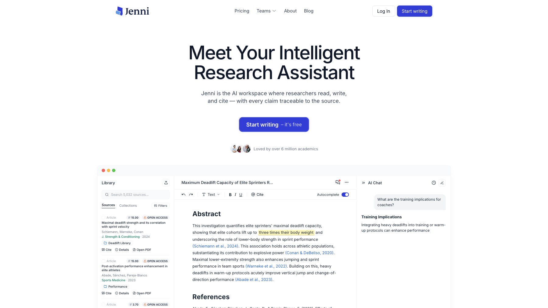 Jenni AI preview 2