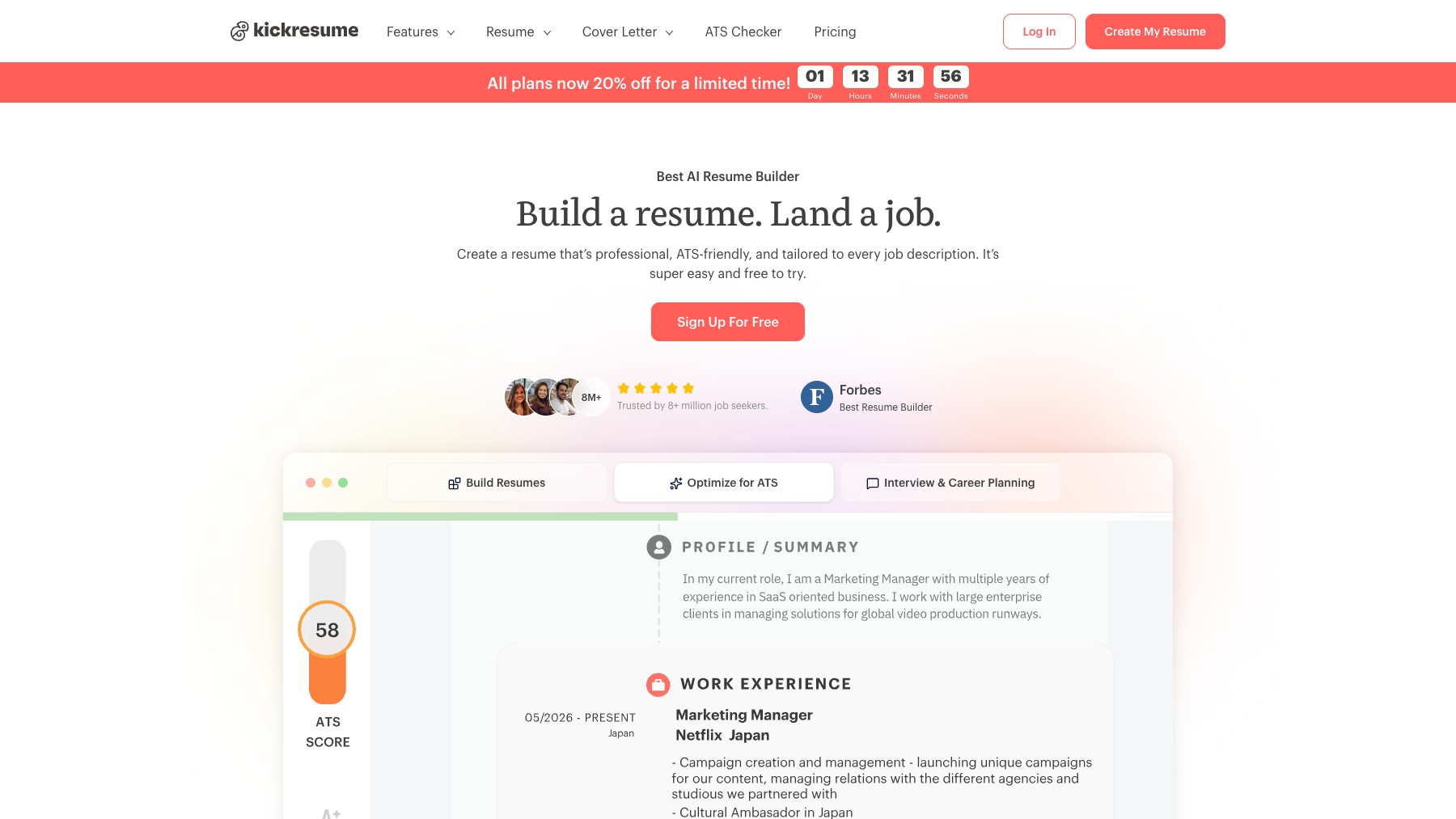 Kickresume preview 2