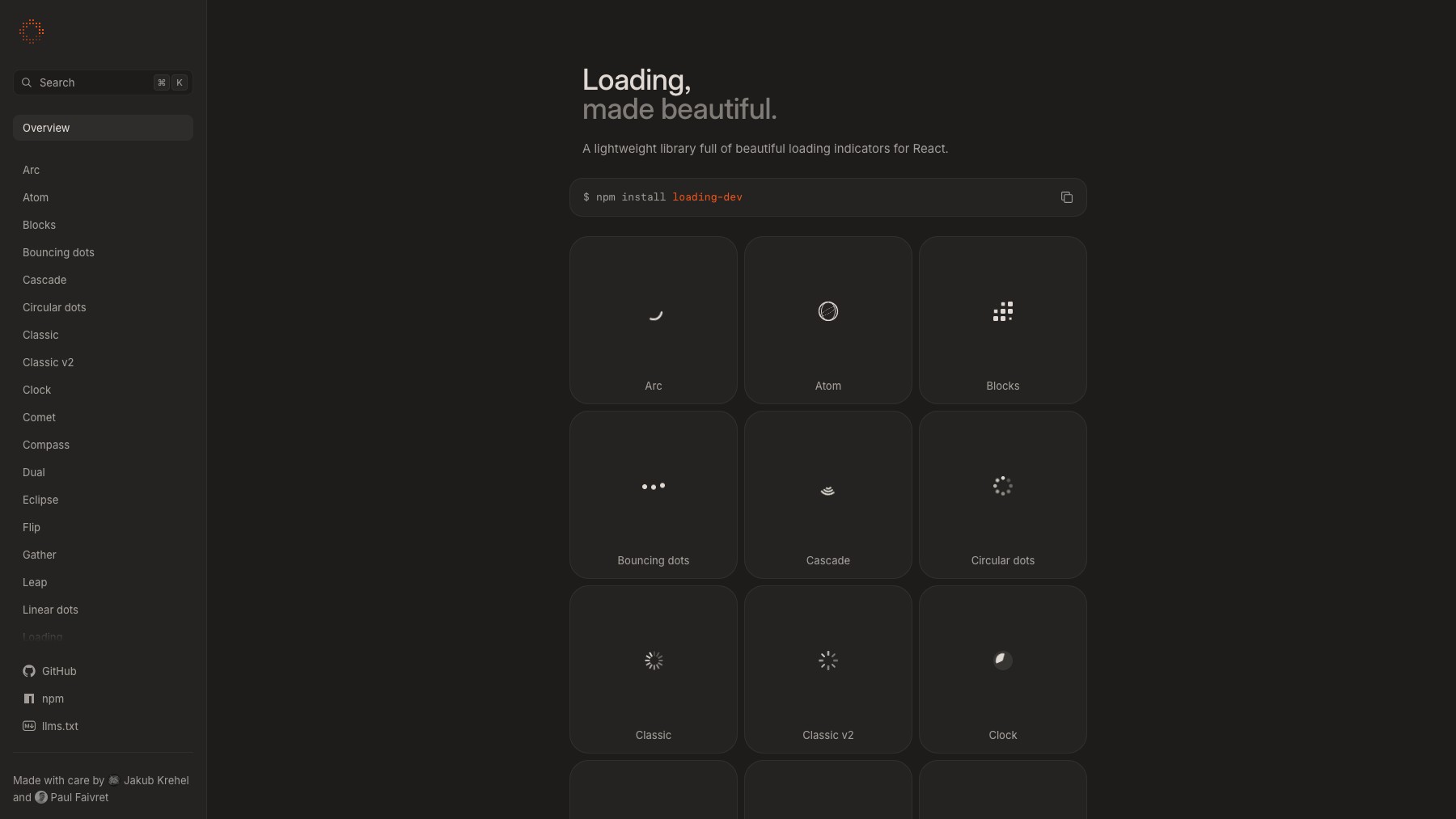 Loading.dev preview 2