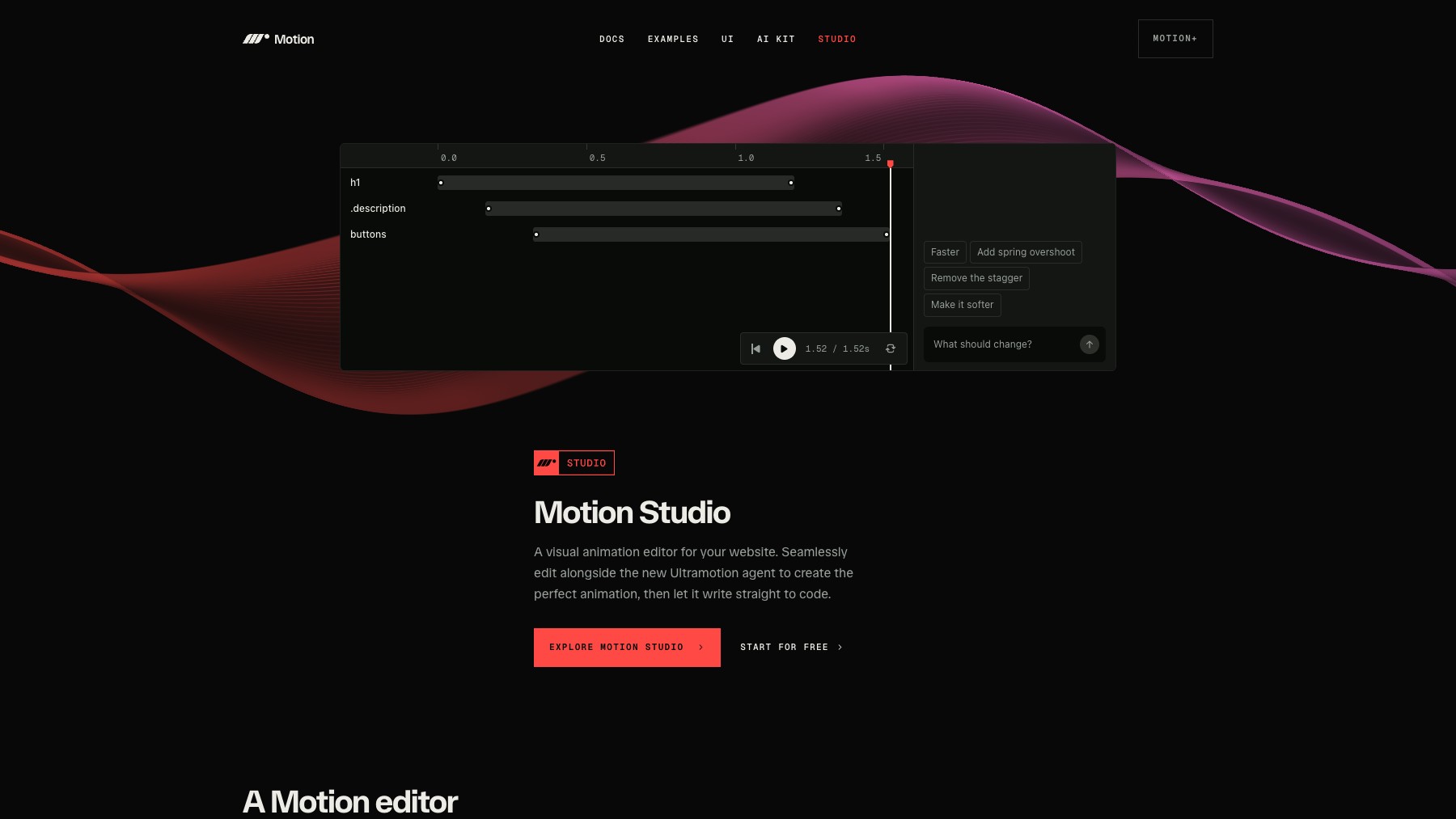 Motion Studio preview 2