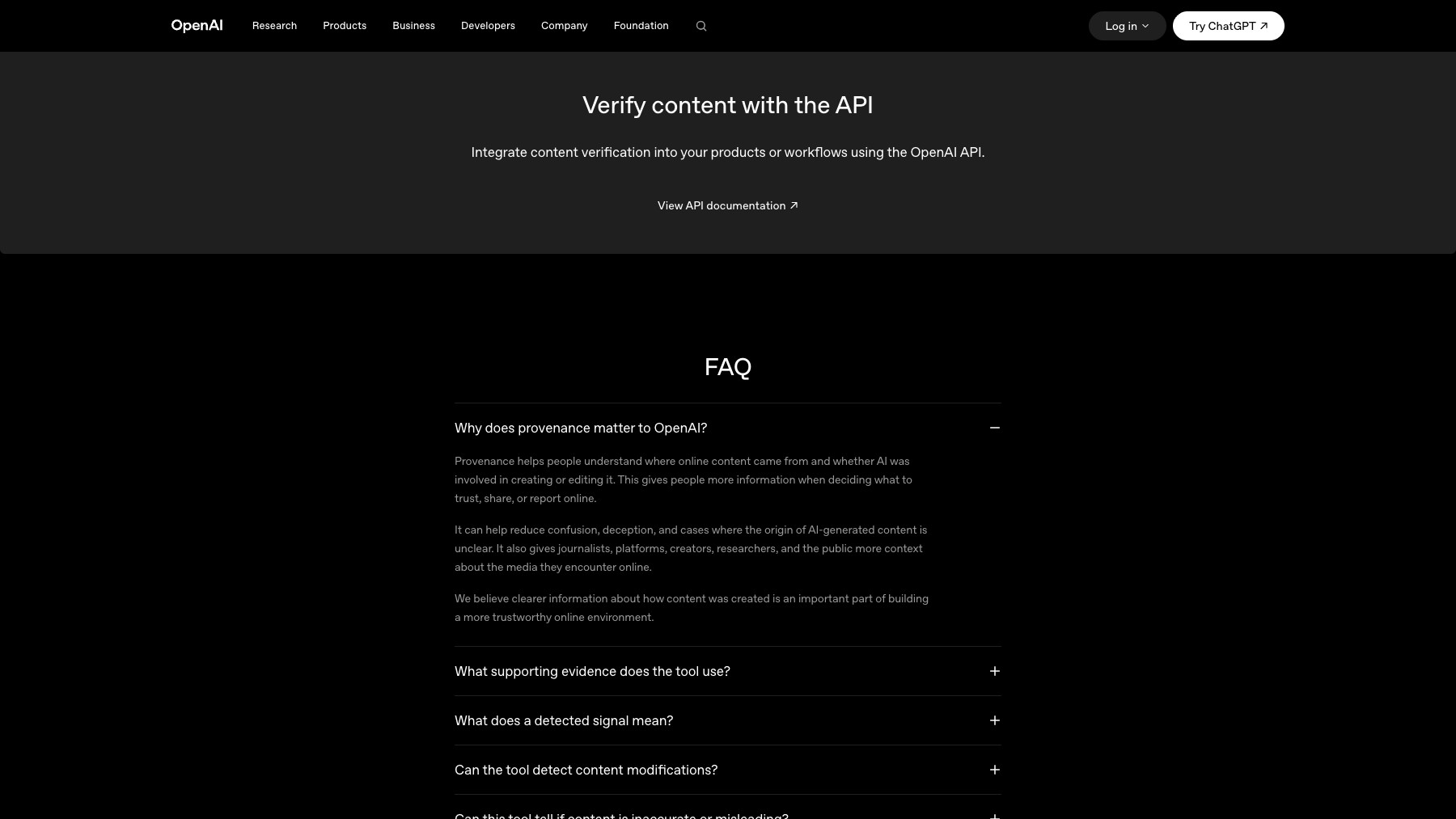 OpenAI Verify preview 3