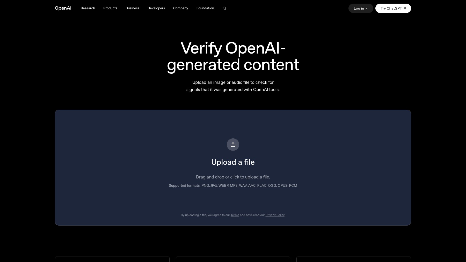 OpenAI Verify preview 2
