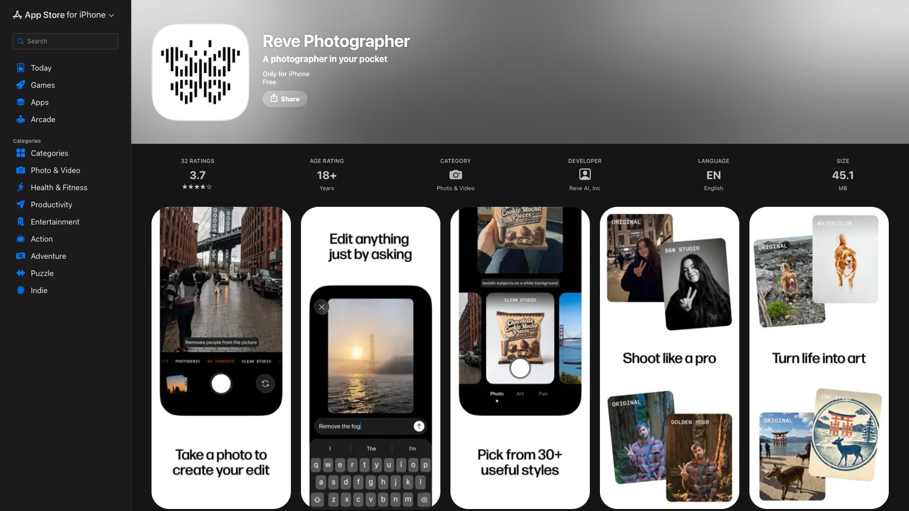 Reve Photographer preview 1