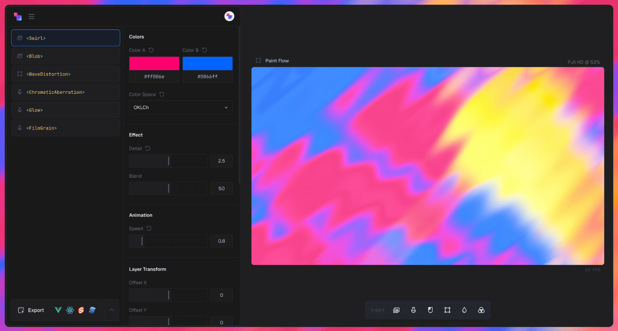 Shaders for Framer preview 3