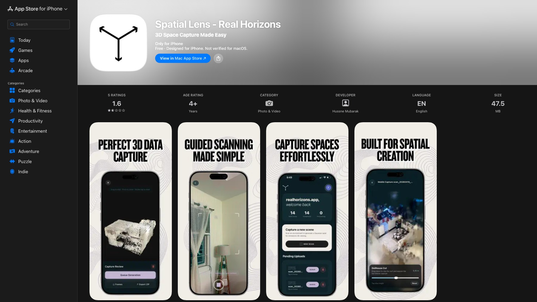 Spatial Lens — Real Horizons preview 2