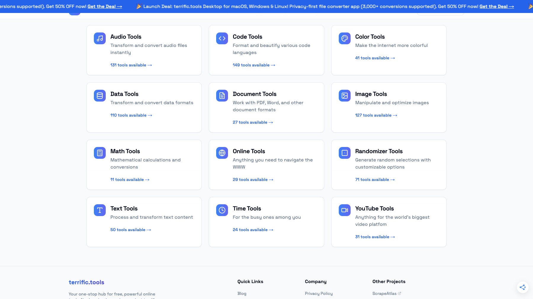 terrific.tools Desktop preview 3