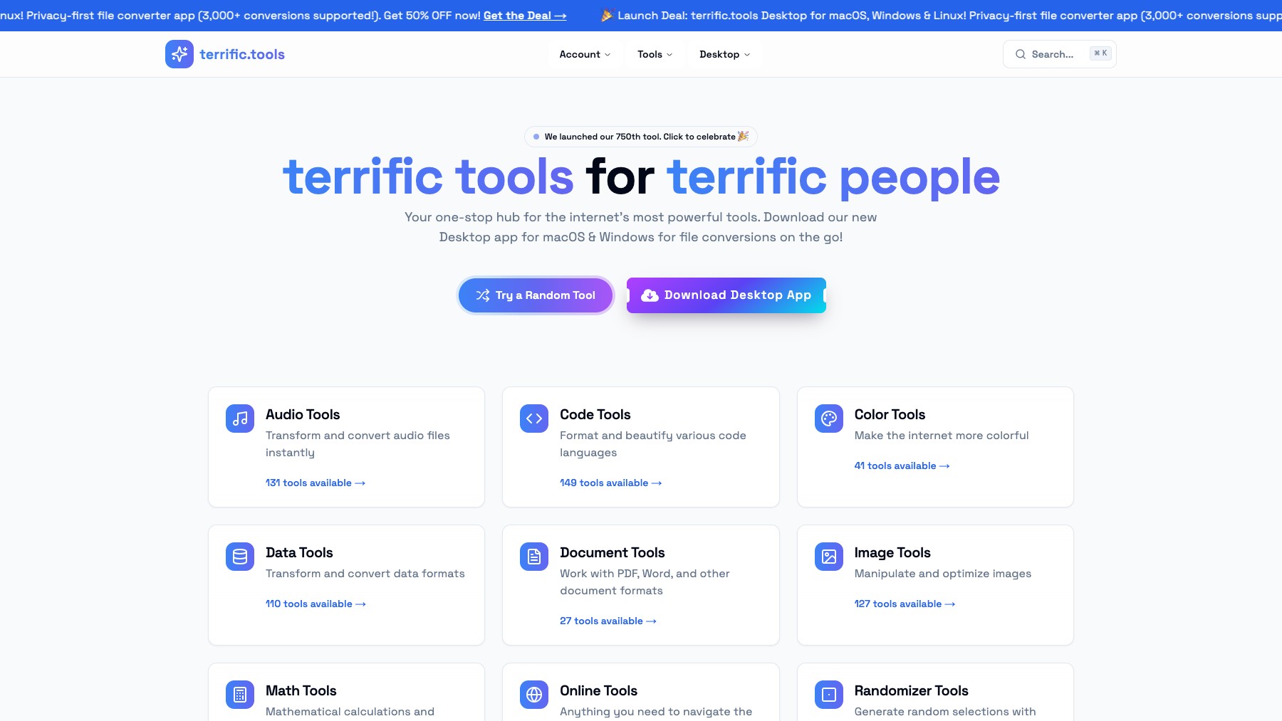 terrific.tools Desktop preview 2