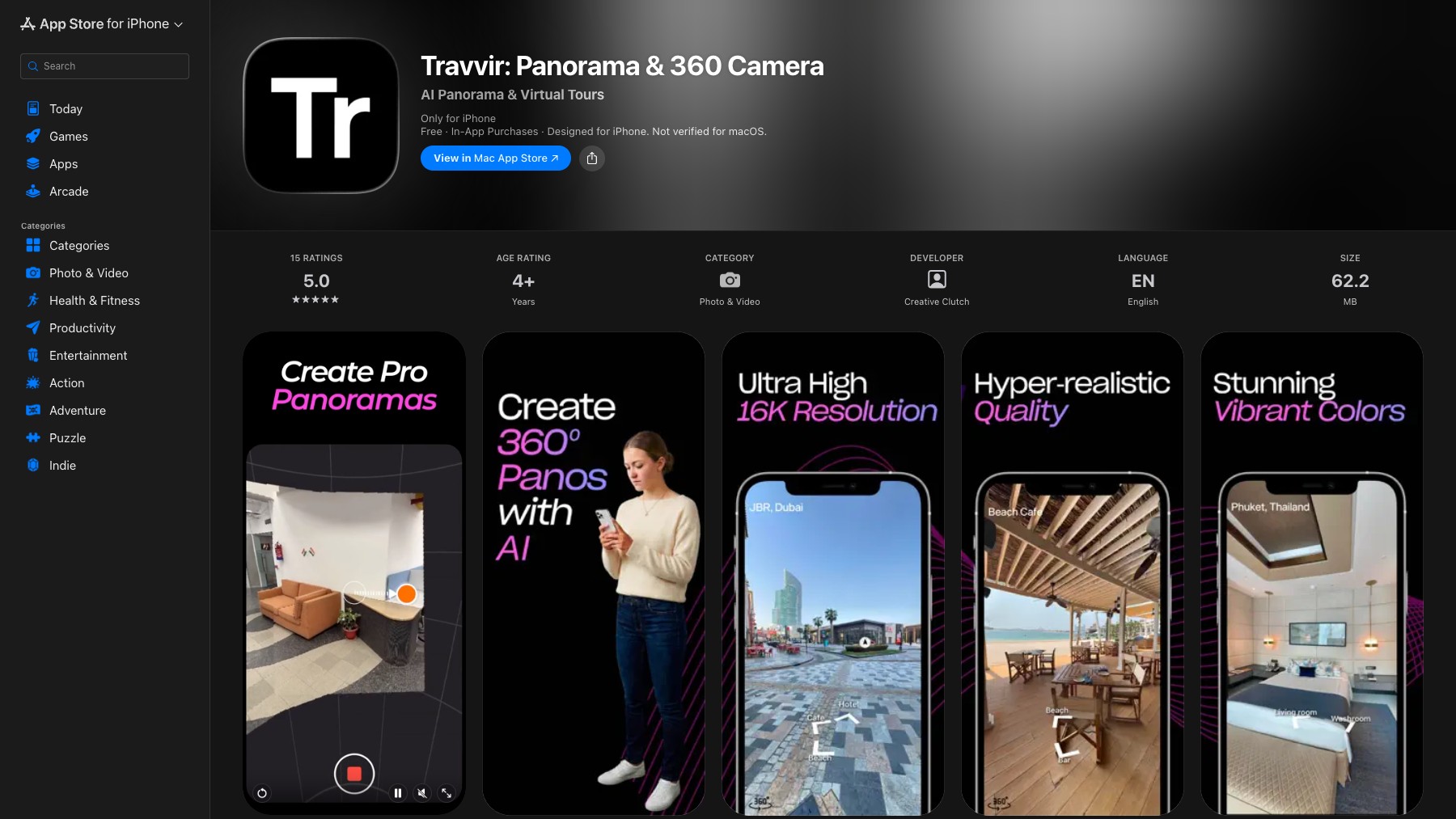 Travvir: Panorama & 360 Camera preview 2