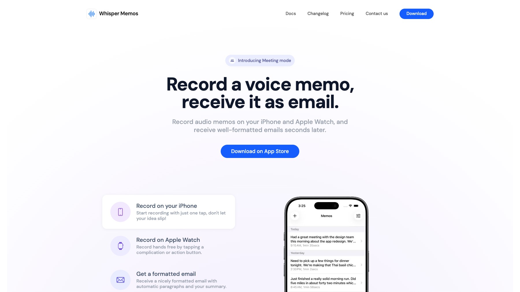 Whisper Memos preview 2