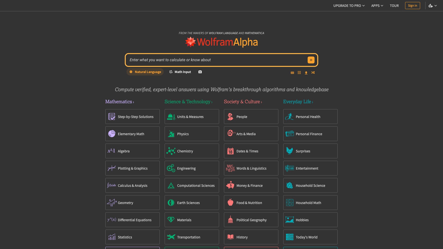Wolfram Alpha preview 2