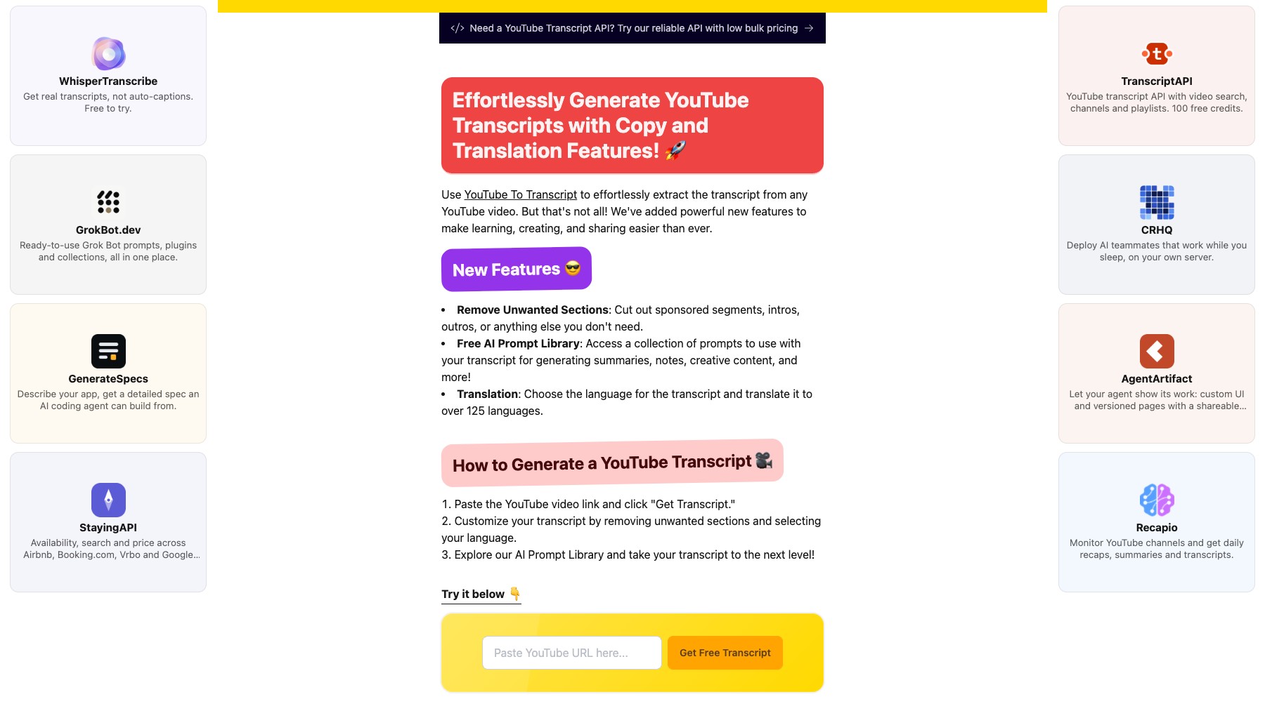 YouTube To Transcript preview 3