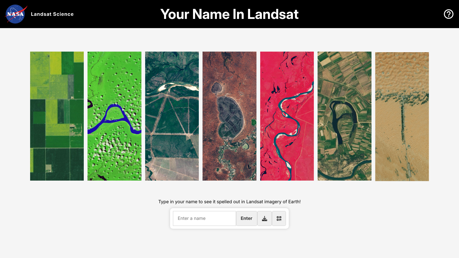 Your Name in Landsat preview 1